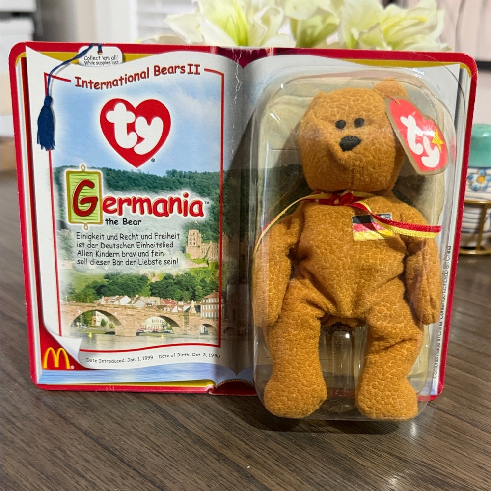 Ty Teenie Beanie Babies Germania Bear McDonald’s International Bears II Sealed